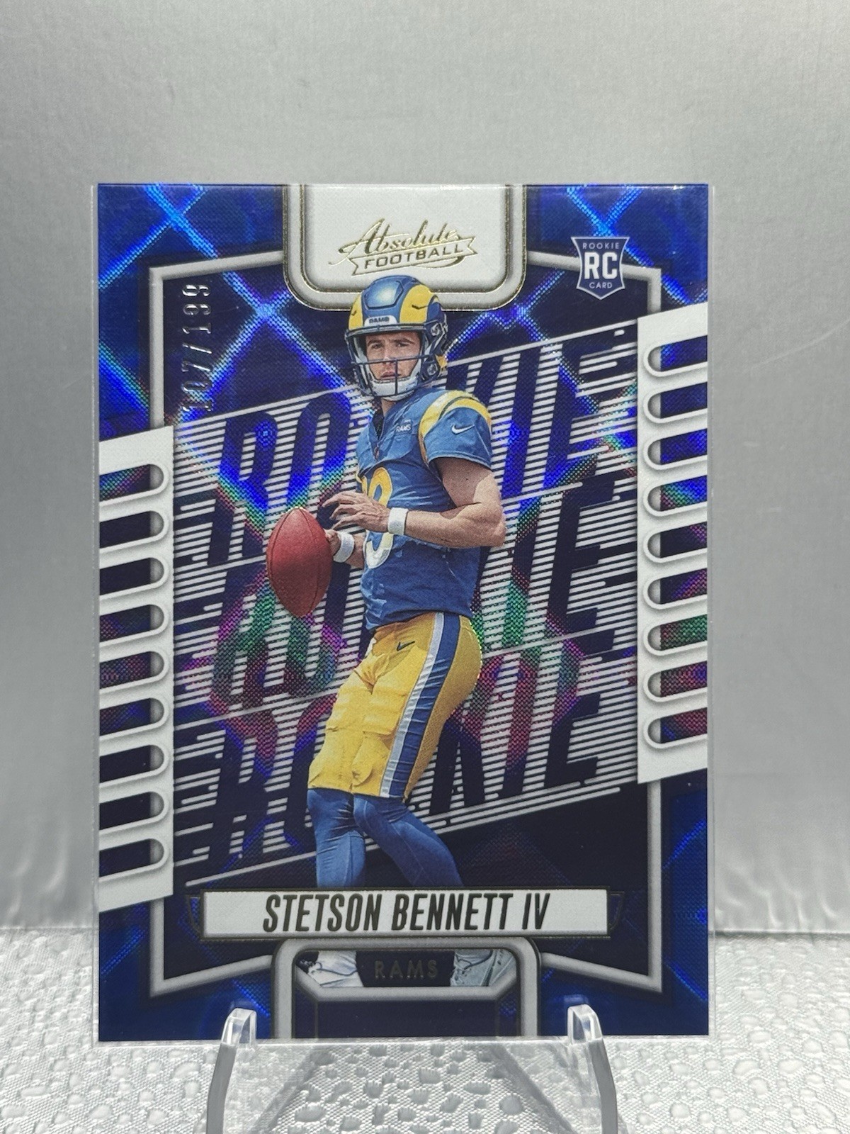 2023 Panini Absolute - Rookies Stetson Bennett #136 Blue Diamonds /199 (RC)