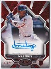 2025 Topps Tier One #BOA-AM Angel Martínez Break Out Autographs Red Foil #/25