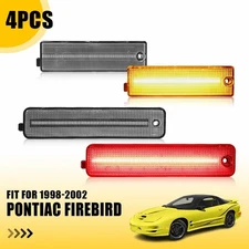 4PCS LED Side Marker Lights Front Rear Set Lamp for 1998-2002 Pontiac Firebird C