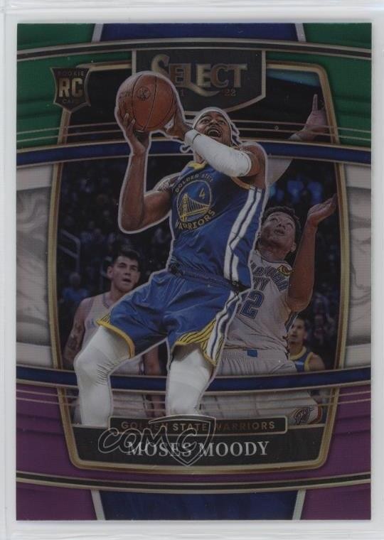 2021 Panini Select Concourse Green White Purple Prizm Moses Moody #62 Rookie RC