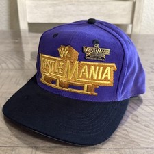 Vintage 1996 WWF WrestleMania XII 12 Snapback Cap WWE Wrestling Bret Hart + PIN
