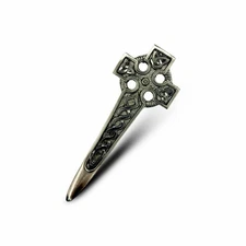 Scottish Celtic Cross & Rope Nickel Antique Finish Kilt Pin