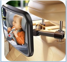Tazeni Baby Car Mirror Hook Clip Shatterproof Never Shake Black