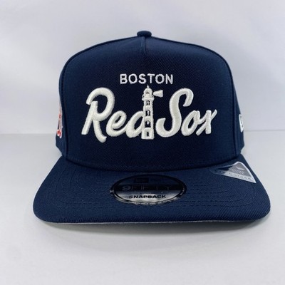 New Era MLB Boston Red Sox 9Fifty Local Play A-Frame Snapback Hat - Navy Blue