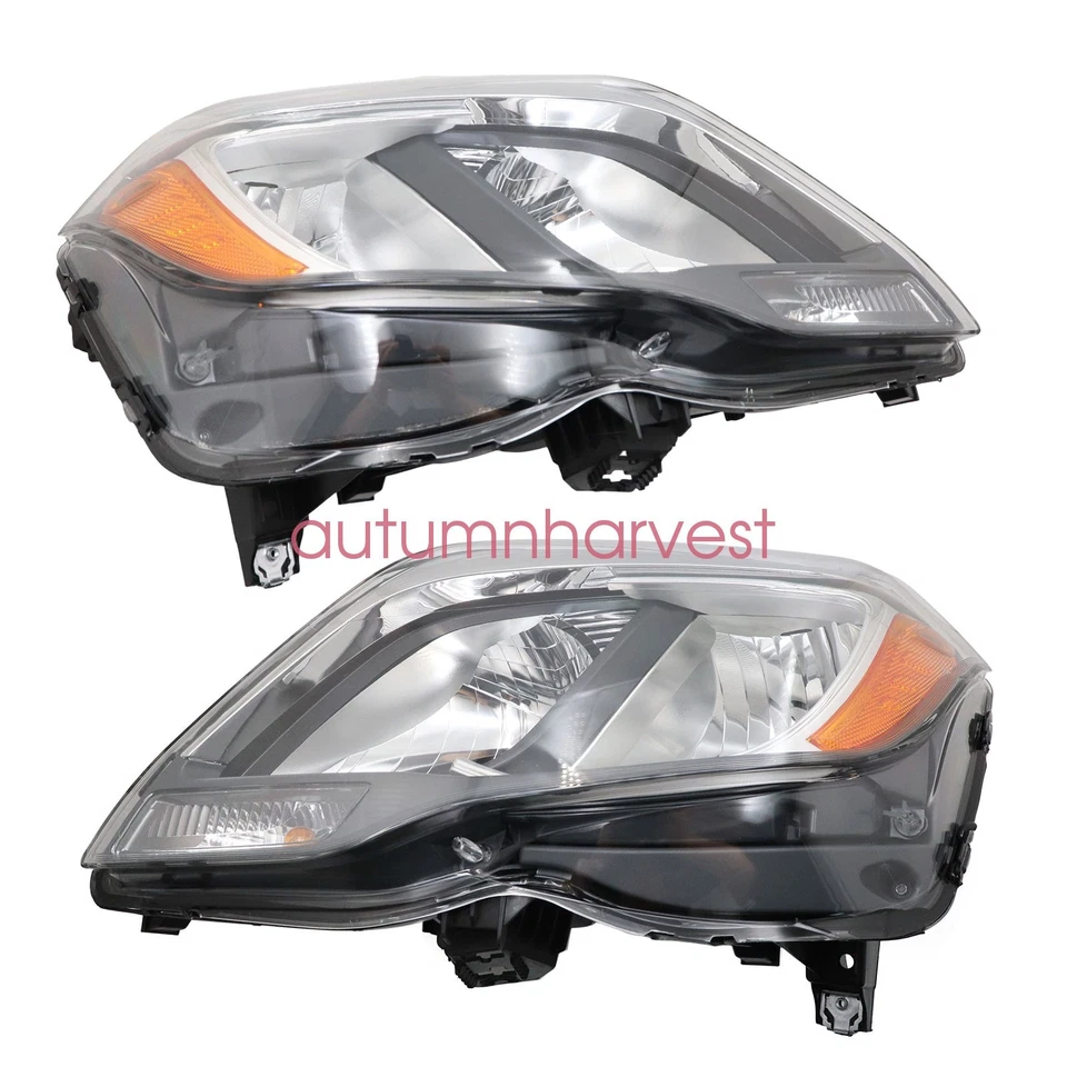Juego de faros laterales izquierdo y derecho para 13-15 Mercedes Benz GLK250 GLK350 sin bombilla Foto 3 de 4