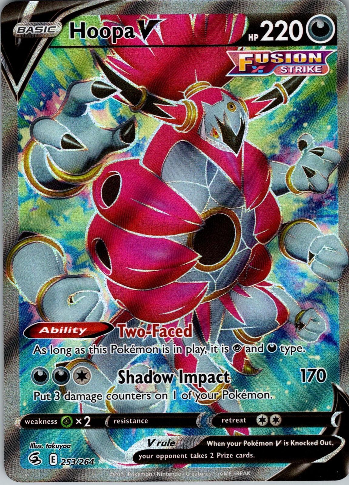 Hoopa V 253/264 Ultra Rare Fusion Strike Pokemon Holo Near Mint