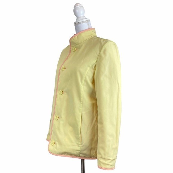 UTEX Reversible Pink/ Yellow Button Down Jacket S… - image 4