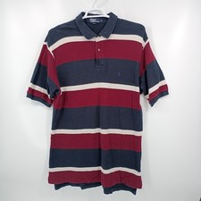 Polo Ralph Lauren Men's XL Polo Shirt Red Blue White Striped Short Sleeve