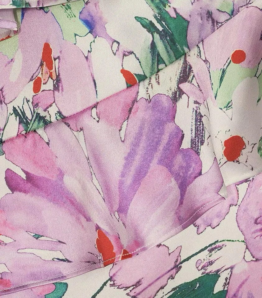 Новый с Ярлыками Badgley Mischka Belle Maren атласное шифоновое ярусный цветочный платье Пасхи размер 12 - Изображение 3 из 4