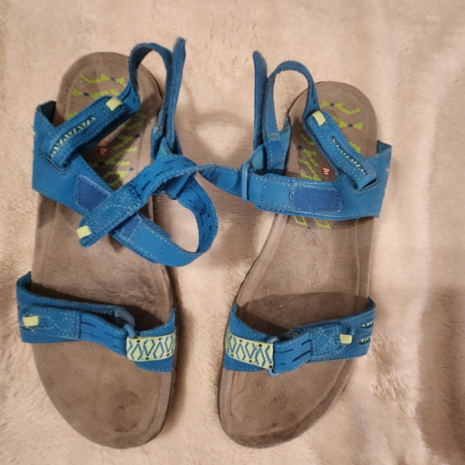 Merrell Sandali Donna 10 Blu Teal Regolabili Tempo Libero Spiaggia Viaggio Escursione