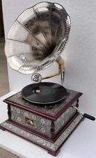 Vintage HMV Gramophone – Fully Functional Wind-Up Phonograph Record Player