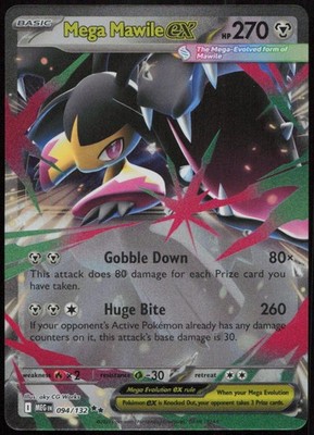 Mega Mawile ex 094/132 NM Mega Evolution Double Rare Pokemon