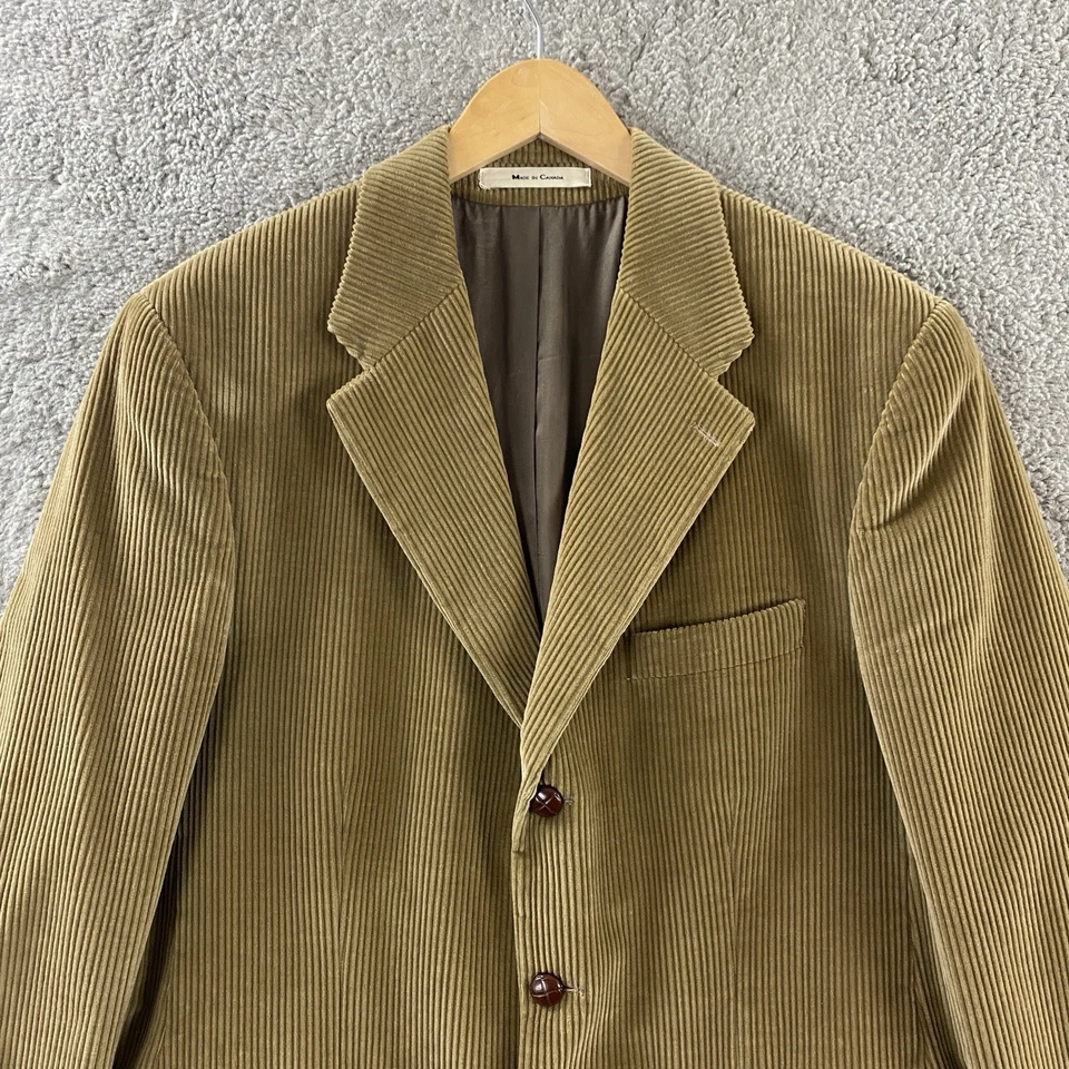 Blazer Chaps Ralph Lauren Vintage Pana Para Hombre 41 Alto Beige Abrigo Deportivo Algodón Foto 4 de 4