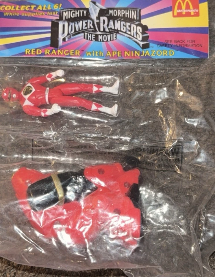 McDonald’s Collect All 6 bonecos Mighty Morphin Power Rangers 1995 - Imagem 4 de 4