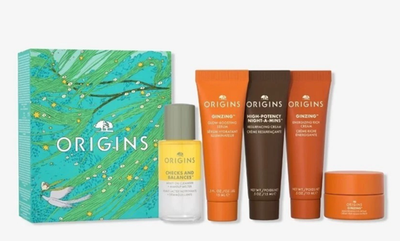 Origins 5 Pc Travel Set Ginzeng Day, Night & Eye Cream, Serum