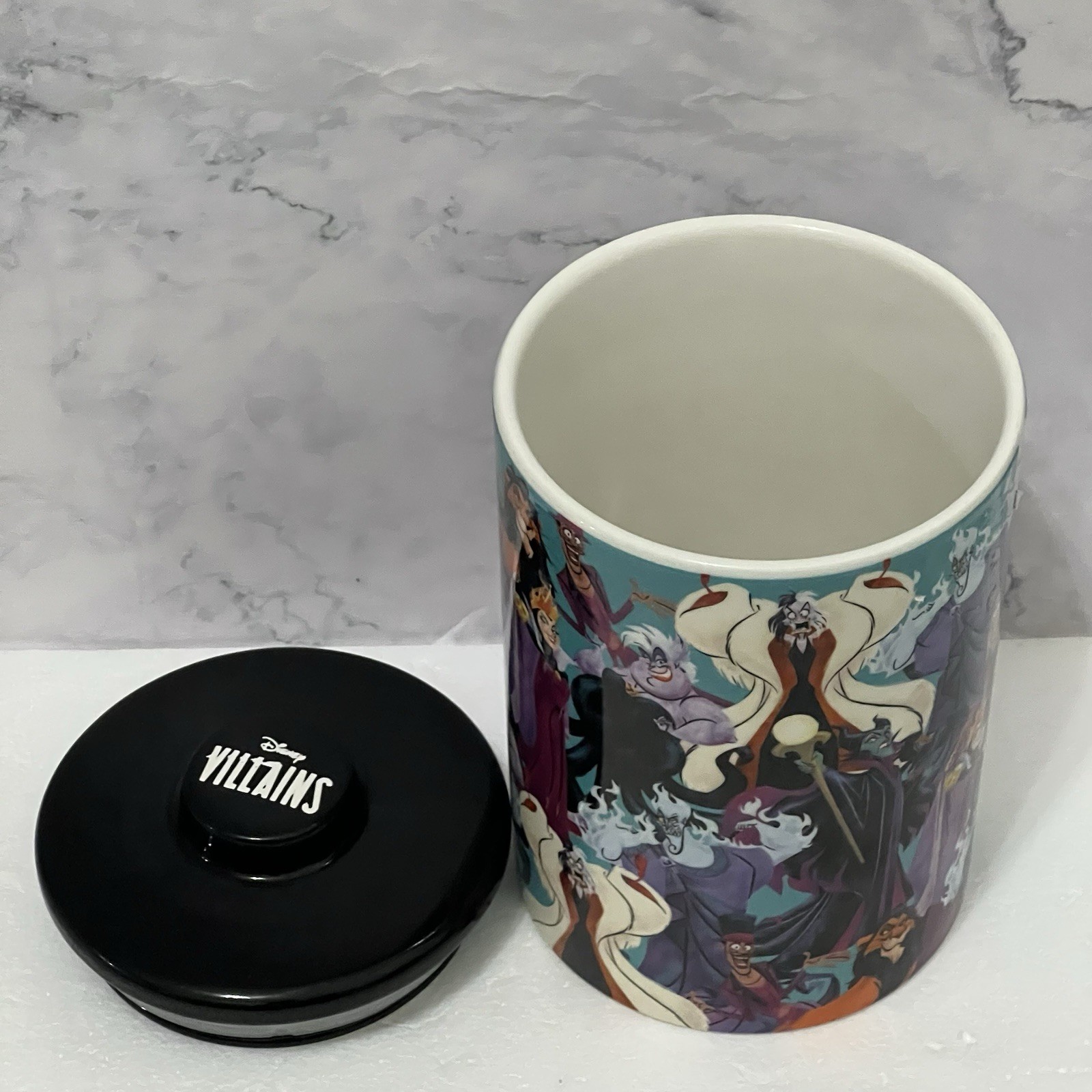 NEW Disney Villains Ceramic Cookie Jar Canister- Zrike Brands