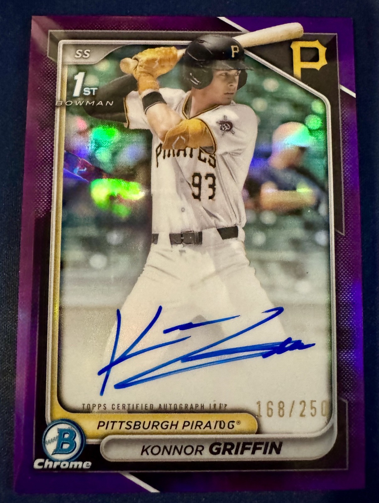 2024 Bowman Draft KONNOR GRIFFIN 1st Bowman Chrome Purple Auto /250 CPA-KG