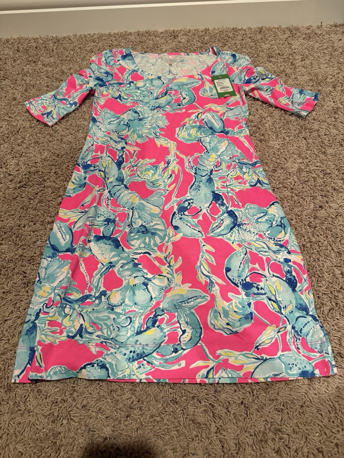 NEW Lilly Pulitzer Lajolla Dresd Women's Floral Print Dress, Size XS
