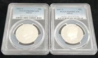 LOT of (2) 90% SILVER PCGS PR69 KENNEDY HALF DOLLAR - 2005S - 2007S