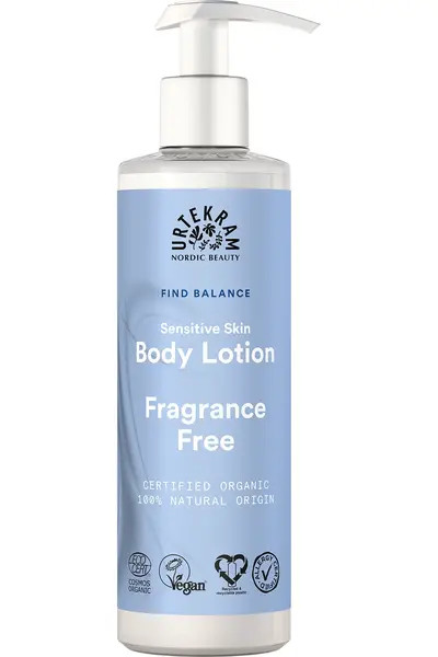 Urtekram Fragrance Free Body Lotion for Sensitive Skin, 245 ml | COSMOS ORGANIC certified by Ecocert Greenlife; An unscented body moisturiser with aloe vera and shea butter - Image 3