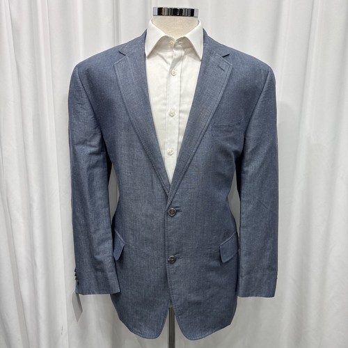 Michael Kors, MICHAEL KORS Vintage Blue Linen Jacket Regular Fit Blazer Macy’s USA
