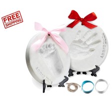 Deluxe Baby Keepsake Kit with Handprint and Footprint Clay - Perfect Gift 