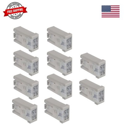 15A 32V Mini Slotted Automotive MCASE Shaped Cartridge Fuse KitPack of 10pcs,15A