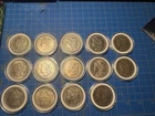 Morgan Silver Dollar X 14 Lot, mixed dates, circulated or better, ungraded, 90%
