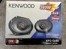 Kenwood KFC-C680 6" x 8" 360W Peak Power 2-Way Car Speakers Pair
