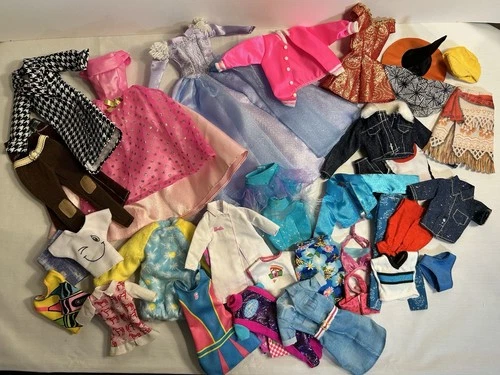 Barbie Doll Clothes Large Lot Assorted Years Including Vintage And Pink Labels