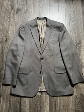 Mens Vintage Hugo Boss Taupe Wool/Silk Birdseye Sport Coat Sz 40R