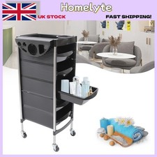 5 Drawer Salon Hairdresser Trolley Beauty Barber Storage Basket Rolling Cart
