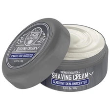 Luxury Shaving Cream for Sensitive Skin- Unscented - Soft, Smooth & Silky Shavin