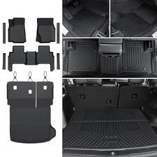 Floor Mats Set for 2022-2025 Jeep Grand Cherokee, All Weather TPE Backrest Ma...