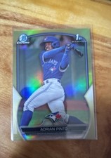 2023 Bowman Chrome - Prospects Adrian Pinto #BCP-250 Yellow Refractor /75 (RC)