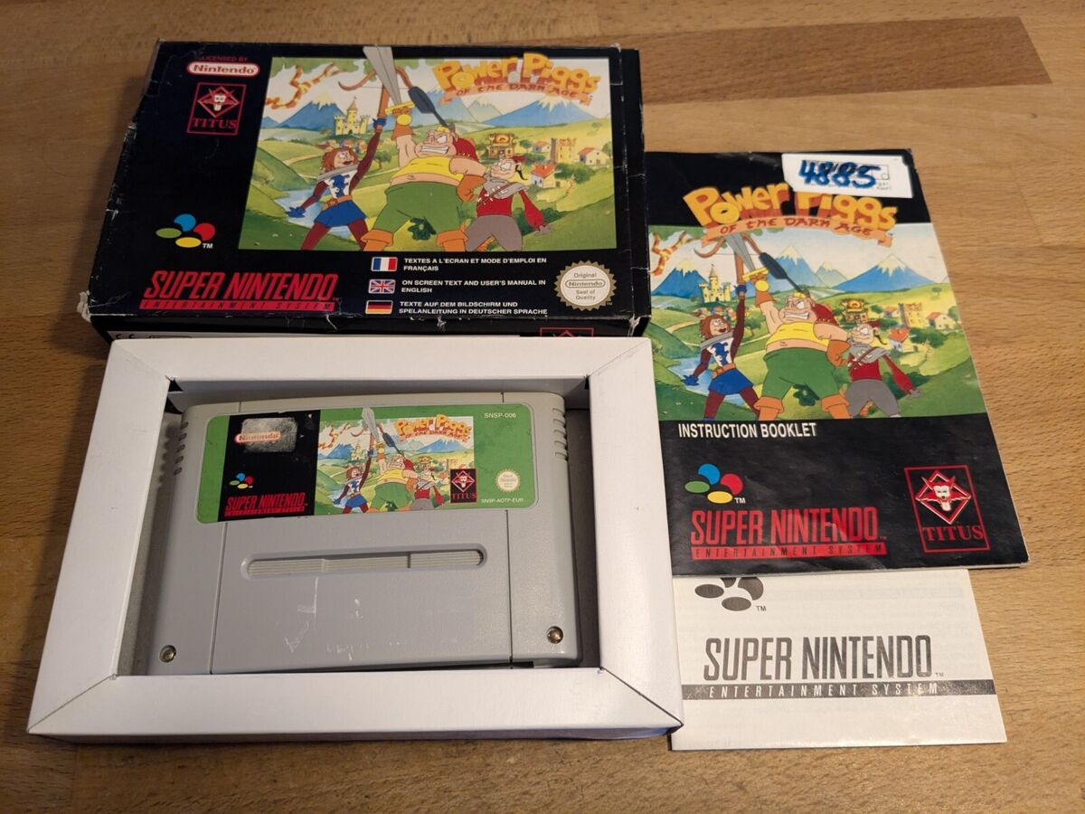 Power Piggs of the Dark Age Super Nintendo SNES PAL OVP Power Piggs of the Dark Age Super Nintendo SNES PAL OVP