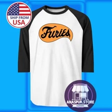 Baseball Furies The Warriors Retro Movie Men's Raglan Black Size S-2XL