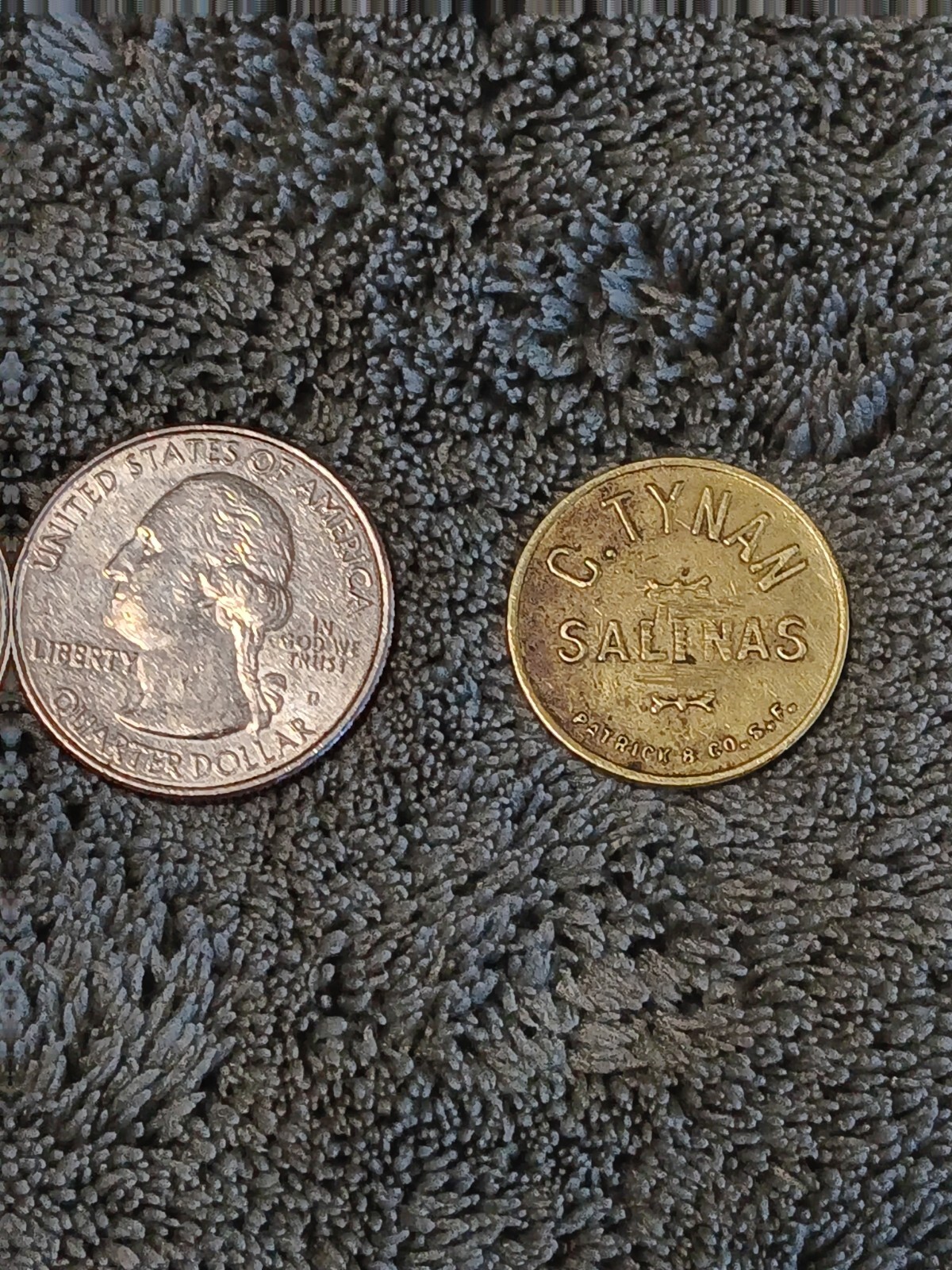 Salinas, CA Trade Token C. Tynan GF 5¢ In Trade TC8513 Saloon Token