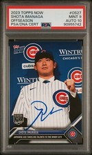 2023 Topps Now Signed Shota Imanaga Cubs Card Autographed KANJI Auto - PSA 9/10