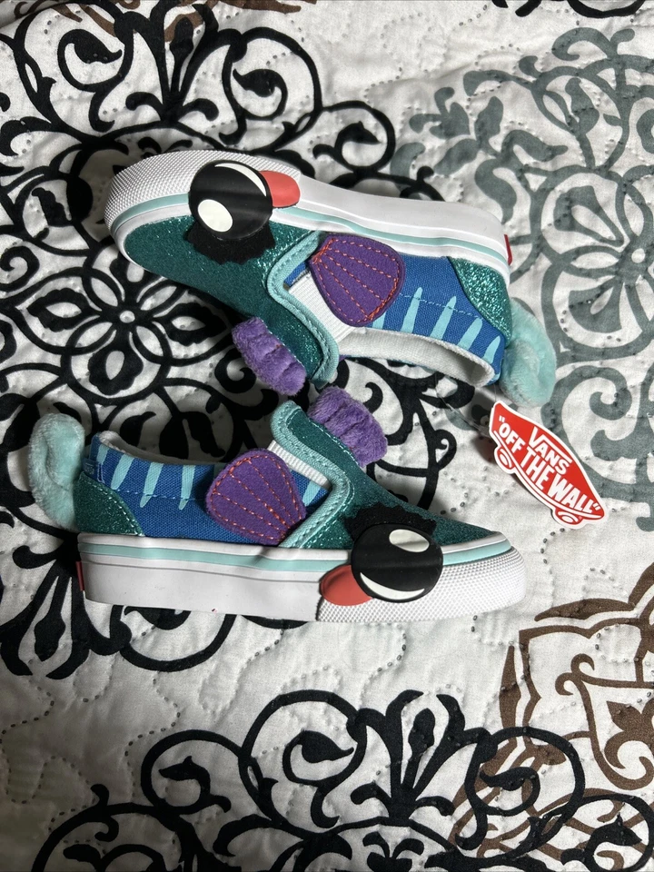 VANS NIÑOS PEQUEÑOS ZAPATOS TEMÁTICOS DE PECES SIN CORDONES TALLA 5.5 NUEVOS SIN CAJA Foto 2 de 4