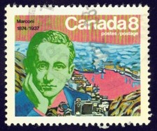Canada sc#654 Guglielmo Marconi and Signal Hill, Used