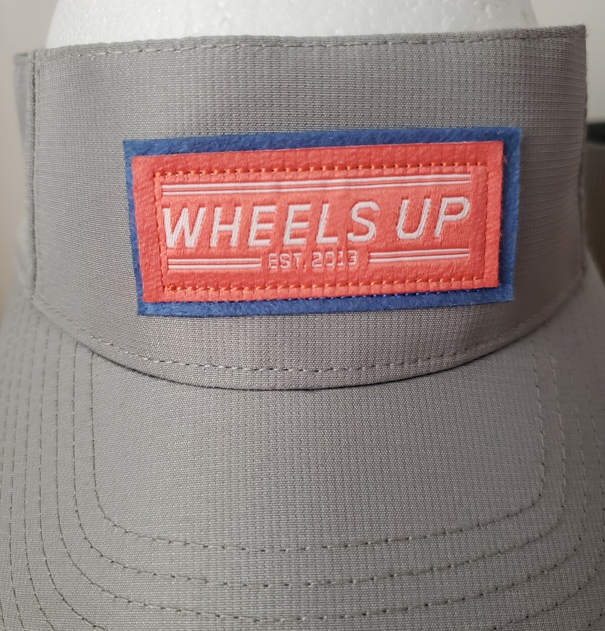 Wheels Up Polyester Gray Visor Hat Cap (H3) - image 2
