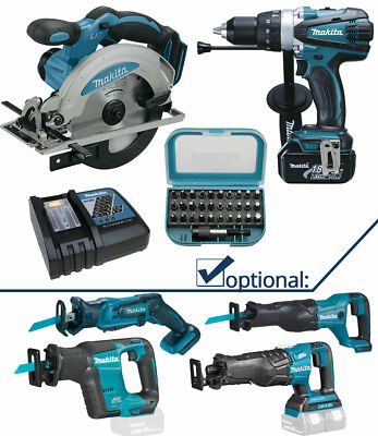 Makita 18V Reciprosäge Akku Combo Kit Werkzeug Set DSS610 DHP458 BL1850 +++