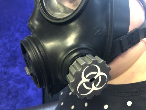 Gas Mask Air Restrictor NATO 40mm Thread Bio-Hazard Design - Picture 8 of 18