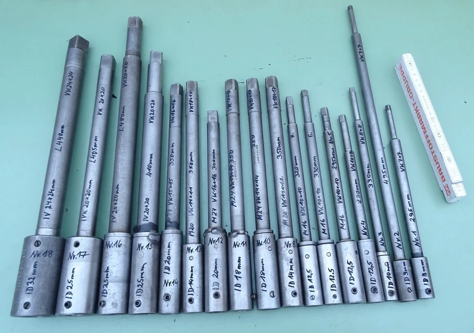 Steckschlüssel Ø 9- 32 mm Werkzeughalter Vierkant Verlängerung Gewindebohrer M - Bild 1 von 3