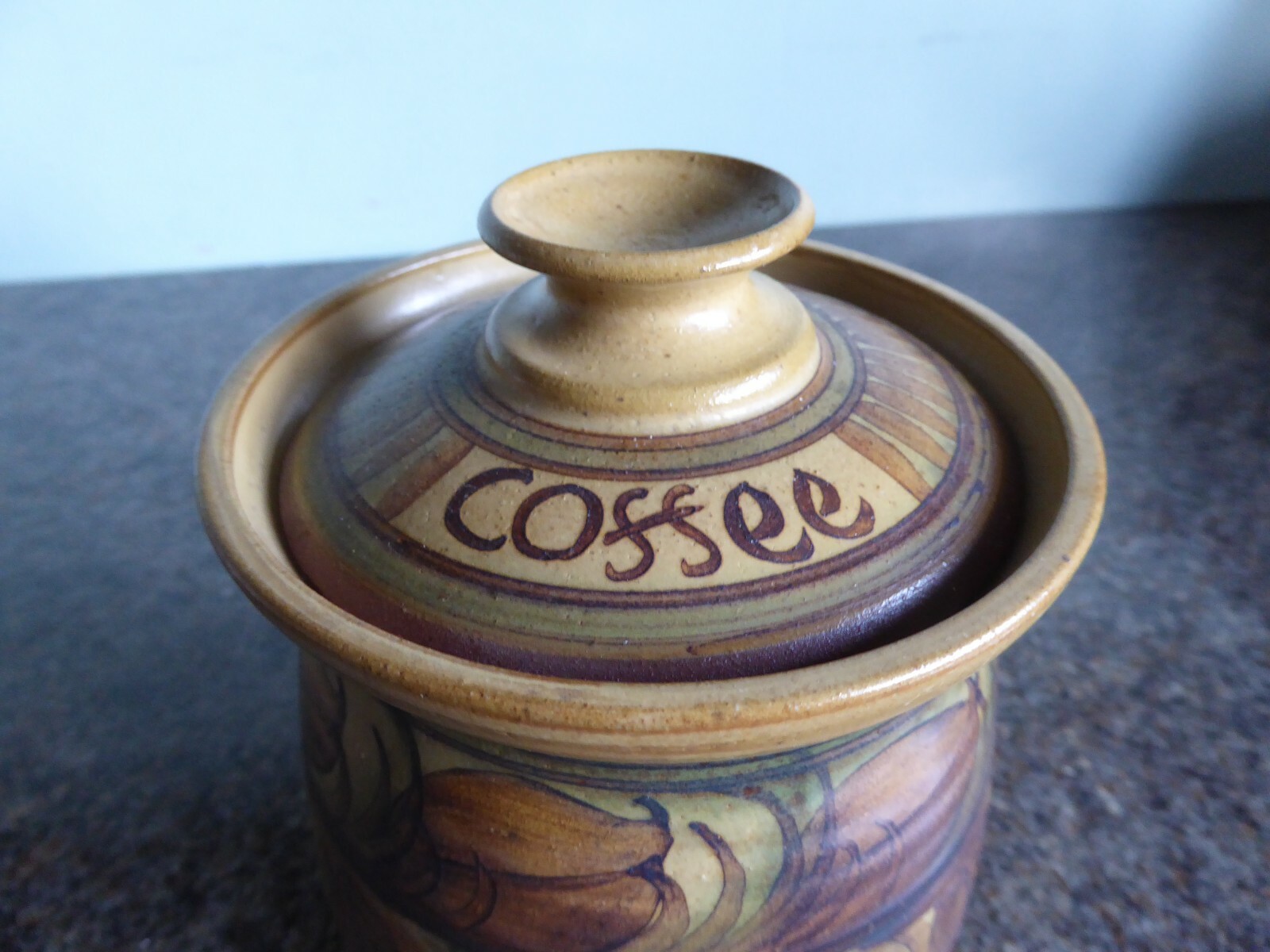 Alvingham Pottery Pru Green Storage Jar Coffee eBay