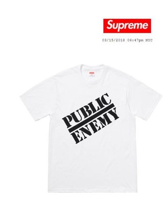 supreme public enemy tee