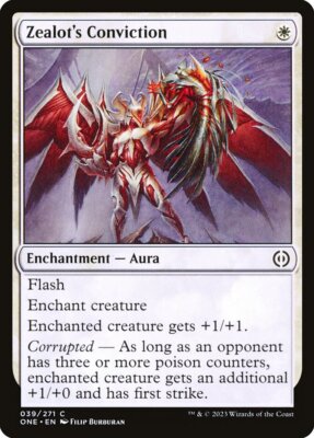 Magic the Gathering (mtg): ONE: Zealot's Conviction  (x 4)