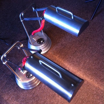 PAIR of SUN KRAFT Lamps - Converted to Halogen Bulbs - Non Toxic