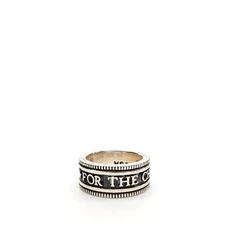 King Baby For The Chosen Few Coin Edge Stackable Ring Band Silver .925 Size 9